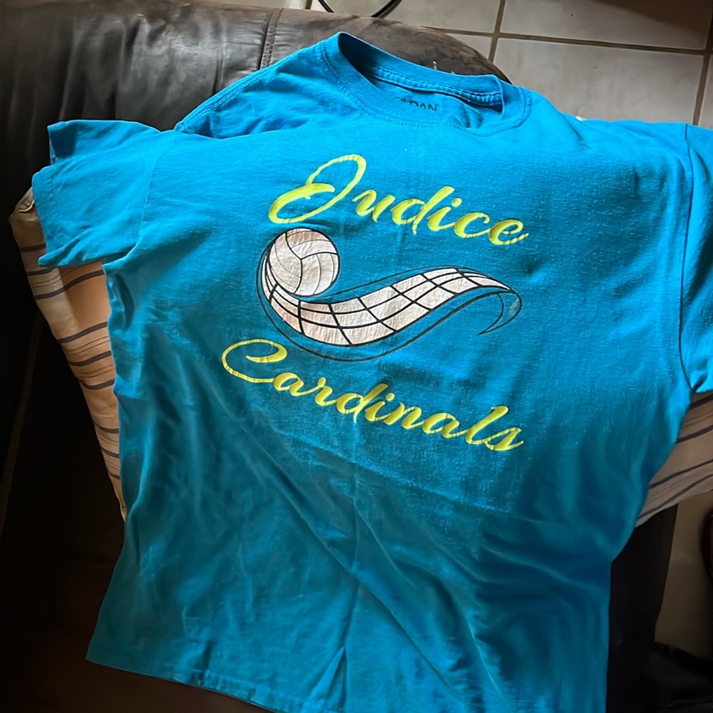 This is my old volleyball shirt. I have worn it about 4 times